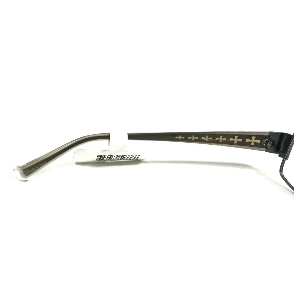 Loree Radkin by Sama Eyeglasses Frames Devon ats Grey Crosses Logos 54-19-140